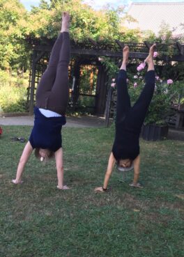 Doing handstands with Melissa (R) when she was still living in New Zealand, February 2019. Her playful streak is something that will always stay with me.