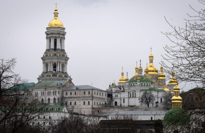 FILE - The Monastery of the Caves, also known as Kyiv-Pechersk Lavra, one of the holiest sites of Eastern Orthodox Christians, in Kyiv, Ukraine, Thursday, March 23, 2023. (AP Photo/Efrem Lukatsky, File)