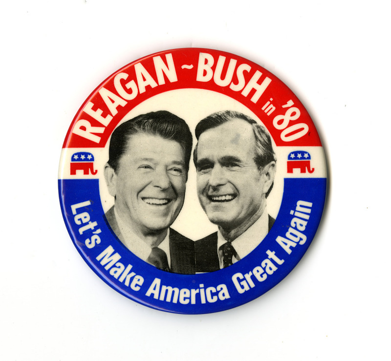 A pin from the 1980 presidential campaign. (Courtesy image)