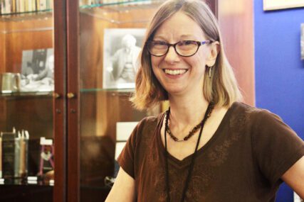 Laura Schmidt, archivist and Tolkien specialist at the Marion E. Wade Center at Wheaton College. RNS Photo by Emily Miller