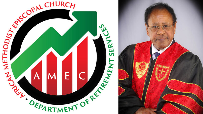 The Rev. Jerome V. Harris, right, was executive director of the AME Department of Retirement Services for more than two decades. (Images via AME Church)