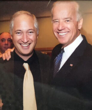 Rabbi Michael Beals, left, and Vice President Joe Biden in 2012. (Courtesy photo)