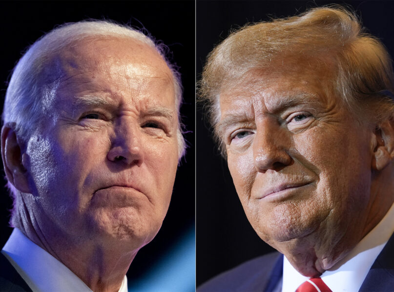 This combo image shows President Joe Biden, left, Jan. 5, 2024, and Republican presidential candidate former President Donald Trump, right, Jan. 19, 2024. (AP Photos, File)