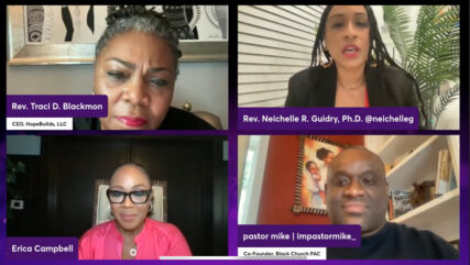 Partipants on the Win With the Black Church National Organizing Call, Monday, Aug. 5, 2024. (Video screen grab)