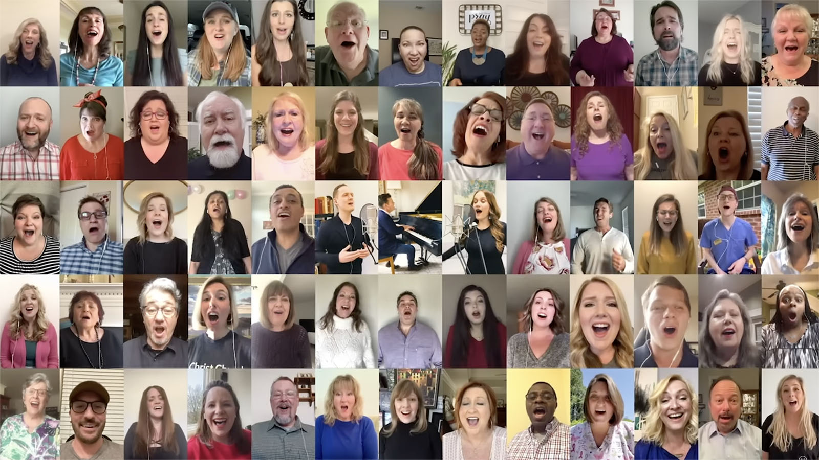 A virtual choir performance of “The Blessing”. (Video screen grab)