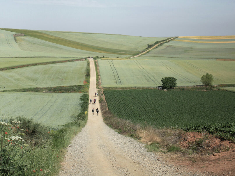 Pilgrims along the Camino de Santiago in northern Spain. (Photo by Les Argonautes/Unsplash/Creative Commons)