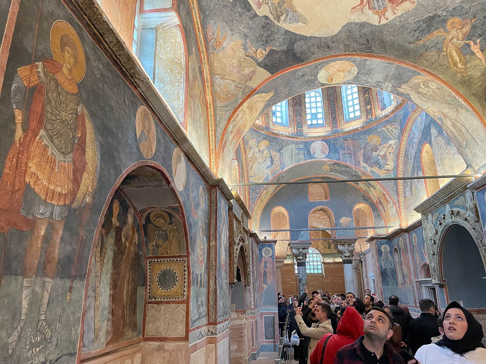 Visitors tour Kariye Mosque, formerly Chora Church, in Istanbul, Turkey, May 10, 2024. (RNS photo/David I. Klein)