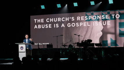 The Rev. Russell Moore addresses the Caring Well conference in Dallas on Oct. 3, 2019. Photo by Karen Race Photography, courtesy of ERLC