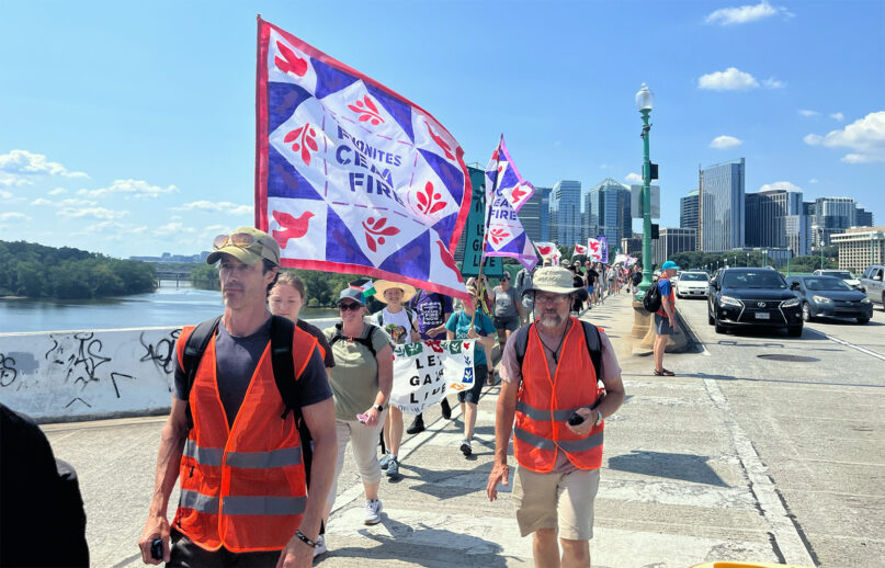 Participants in the “All God’s Children March for a Ceasefire