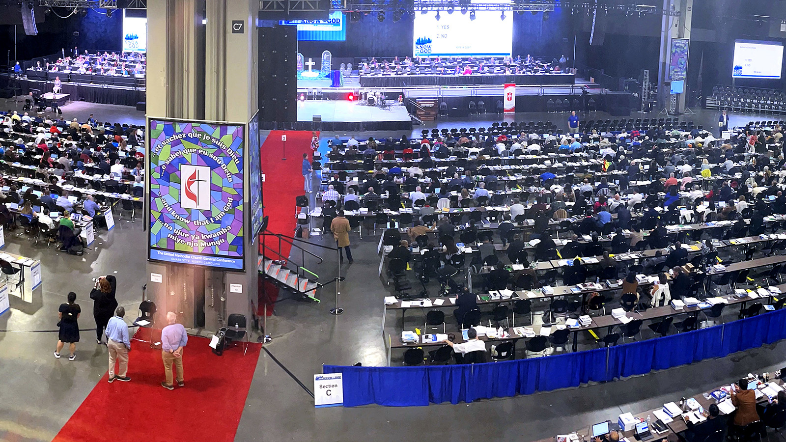 Over 700 delegates to the 2024 United Methodist General Conference work on church business in Charlotte, N.C., Friday May 3, 2024. (Photo by Larry McCormack, UM News)