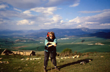 Nancy Mead poses on the Camino de Santiago in Spain. (Courtesy photo)