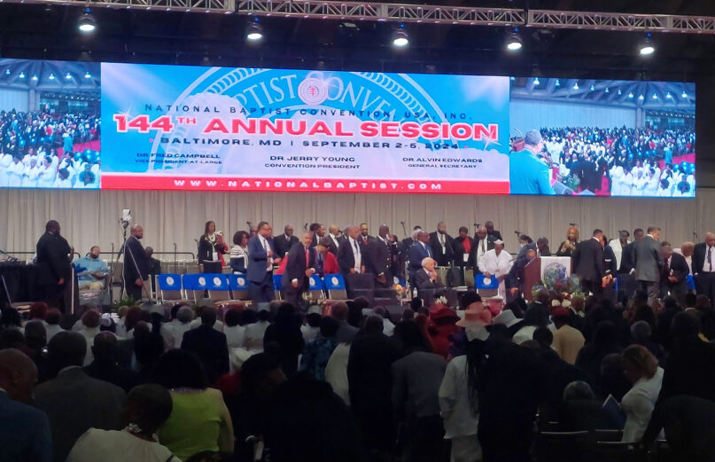 Delegates meet for the 144th annual session of the National Baptist Convention, USA Inc., Sept. 3, 2024, at the Baltimore Convention Center in Baltimore. (RNS photo/Adelle M. Banks)