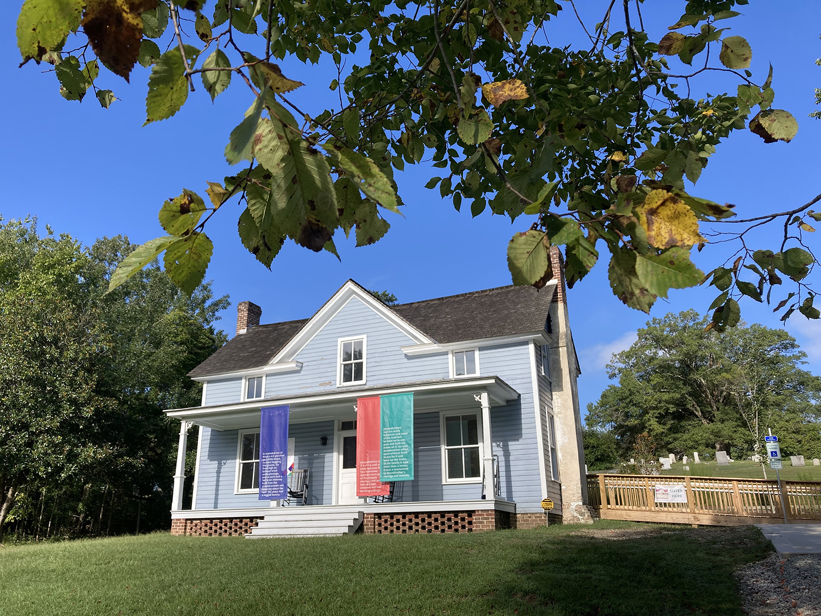 The Pauli Murray Center for History and Social Justice in Durham, North Carolina, officially opens Saturday, Sept. 7, 2024, after 12 years of renovations to Murray's childhood home. (RNS photo/Yonat Shimron)