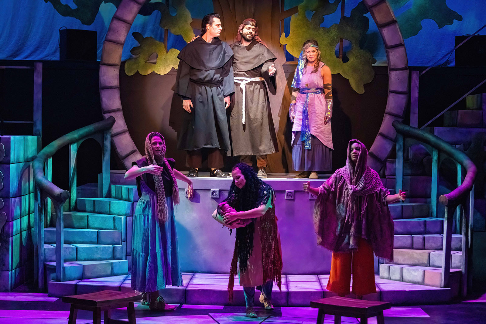 A scene from "Pelagius" at Legacy Theatre in Atlanta. (Photo by Steve Thrasher)