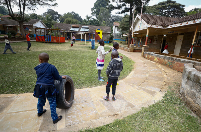 Children play at the Nyumbani Children’s Home in Nairobi, Kenya, Aug. 15, 2023. Kenya is seeking to replace orphanages with family-based care. (AP Photo/Brian Inganga)