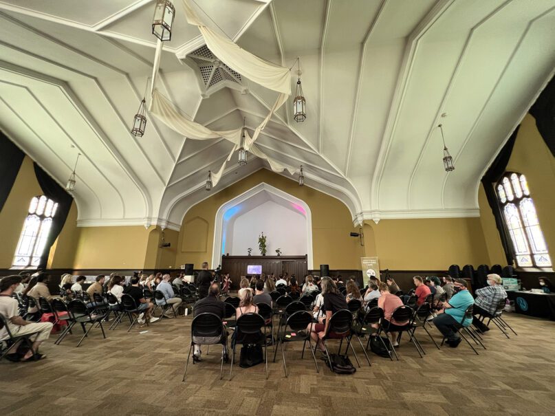 People attend EntheoCon, an event billed as a psychedelic salon, at The Union Project in Pittsburgh, on Aug. 20, 2022. RNS photo by Kathryn Post