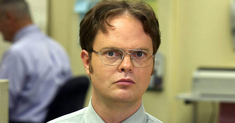 Actor Rainn Wilson as Dwight Schrute on 