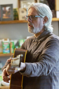 Matt Maher plays guitar and sings during the retreat along the Canadian West coast. (Photo courtesy The Porter’s Gate)