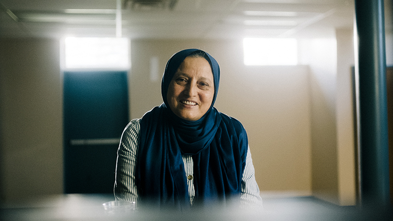 Bibi Bahrami in the documentary "Stranger At The Gate." Photo by Karl Schroder