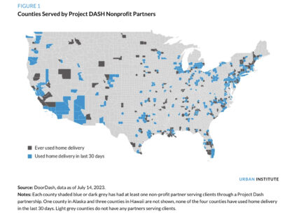 "Counties Served by Project DASH Nonprofit Partners" (Graphic courtesy Urban Institute)