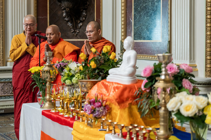 Second gentleman Doug Emhoff hosted a Vesak celebration with leaders from Buddhist organizations, senior advisers and Ambassadors, May 5, 2023, in the Eisenhower Executive Office Building at the White House. (Official White House Photo by Cameron Smith)