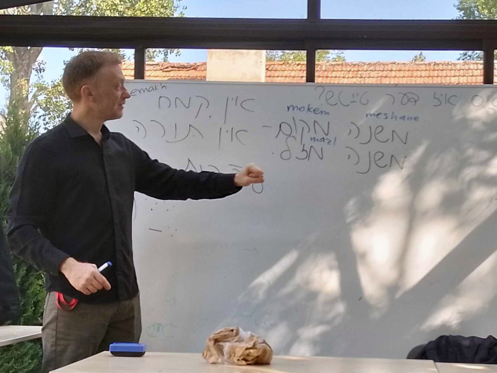 Yuri Vedenyapin teachers during the Yiddish language summer program in Vilnius, Lithuania. (Photo by Anders Sune Pedersen)